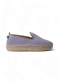 Espadrilles lilas en cuir certifié - sabina velours lavender