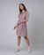Robe chemise en coton bio et ecovero | multicolore "tiles short dress rose pink"