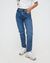 Jean mom en coton bio | bleu "nora loose tapered worn indigo"