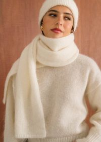 L'écharpe en mohair certifié | écru "éléanore"