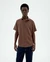 Chemise en coton bio | marron "brown stripes tom shirt - brown"