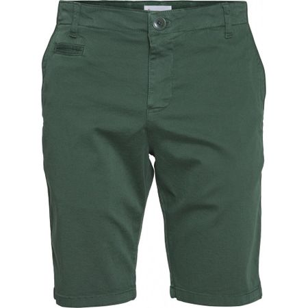 Short chino droit vert forêt en coton bio - chuck