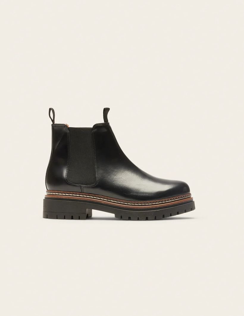 Bottines en cuir certifié | noir "pernille - cuir-box-noir" - Odaje ex M.Moustache