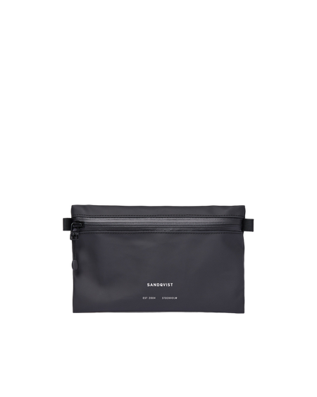 Petite pochette imperméable en recyclé | noir "ola black"