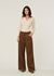 Pantalon ample | marron "oak molly pants - brown" - Thinking Mu