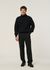 Pantalon droit à pinces en laine certifiée | noir "black pierre pants - black"