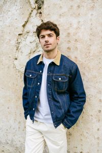 Veste denim doublée en coton bio | brut "johnny thunder denim jacket"