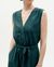 Combinaison en coton bio | vert "bottle green checks seersucker winona jumpsuit" - Thinking Mu