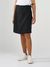 Jupe portefeuille noire en lin bio - linen wrap skirt black jet