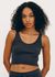 Débardeur côtelé en coton bio | gris "true knit crop tank top slate"