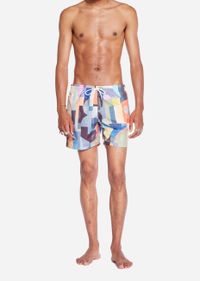 Short de bain en matières recyclées | multicolore "abstract pattern"