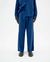 Pantalon ample en coton bio | bleu "cobalt seersucker luc pants - blue"