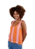 Débardeur en tencel | rayé bicolore "colorblock tank top orange" - Brava Fabrics