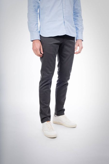 Chino slim gris en coton bio - joe phantom