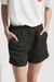 Short uni noir en coton bio - mamma