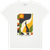 T-shirt imprimé en coton bio | blanc "paradise natural"
