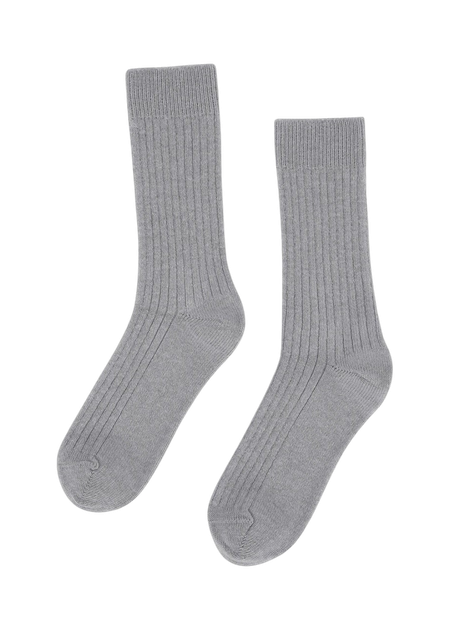 Chaussettes en laine mérinos recyclée | gris "heather grey" - Colorful Standard
