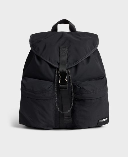 Sac à dos en matière recyclée déperlante | noir "midnight backpack"