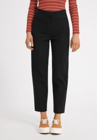 Pantalon noir droit en coton bio - korneliaa black