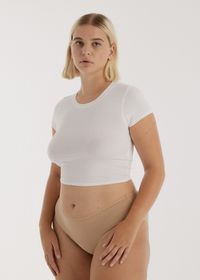 Culotte en coton bio | beige "core brief hazelnut"