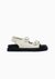 Sandales écrues en cuir vegan - je m'en fous ivory