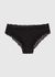 Culotte en coton biologique | noir "micro lace cheeky - black"