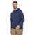 Sweat à capuche bleu en coton et matière recyclée - p-6 label uprisal hoody current blue