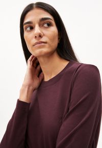 T-shirt manches longues épais prune en coton bio - taami  fudge