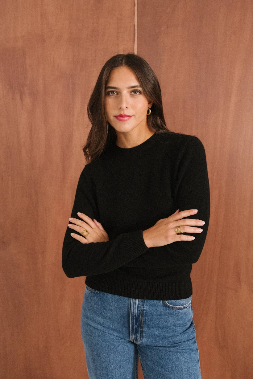 Pull en laine mérinos recyclée | noir - WeDressFair Essentiels