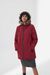 Manteau long rouge en polyester recyclé - livorno