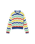 Pull tricoté en coton recyclé | motifs multicolores "multicolor jo knitted sweater"