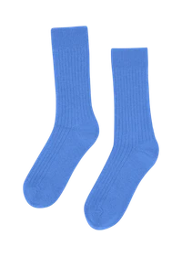 Chaussettes en laine mérinos recyclée | bleu "pacific blue"