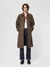 Manteau long en laine et polyester recyclé | marron "will overcoat brown"