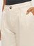 Pantalon ample en sergé de coton bio | beige "posey wide twill pants buttercream" - Knowledge Cotton Apparel