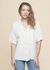 Chemise en coton biologique | blanc "racking stitch short sleeved shirt - egret" - Knowledge Cotton Apparel