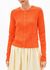 Gilet pointelle maille en coton bio | orange "cressidaa crepe - sunset orange"