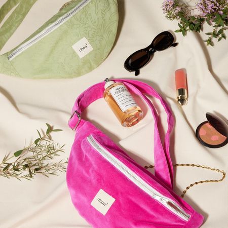 Banane made in france en coton upcyclé | vert "jacquard vert"" - Chou²