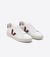 Baskets v-12 leather extra white marsala nautico - Veja