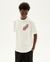 T-shirt blanc imprimé en coton bio - grid zach t-shirt - snow white - Thinking Mu
