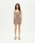 Robe short en coton bio | marron "chocolate seersucker mae dress"