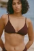 2 pièces en polyamide recyclé | marron "haut de maillot triangle mélanie - brown"