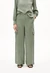 Pantalon fluide cargo en tencel | vert "catiaa grey green"