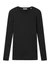 T-shirt manches longues en coton bio | noir "rib scoop neck long sleeved black jet" - Knowledge Cotton Apparel - 4