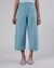 Pantalon 7/8 en coton bio | bleu "seersucker oversize picnic ocean blue"