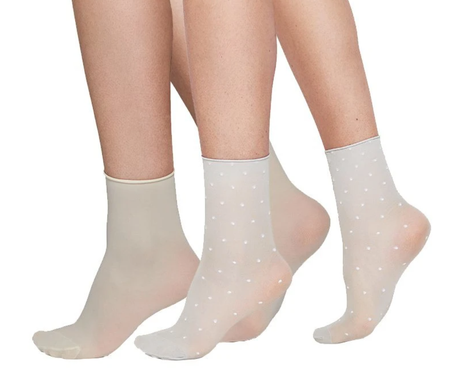 Pack de 2 paires de chaussettes à pois en polyamide recyclé - judith