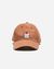 Casquette brodée en coton bio | marron "six pannel wisker"