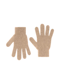 Gants en laine mérinos recyclée | beige "merino wool gloves - honey beige"