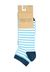 Chaussettes rayées bleues en coton bio - trainer socks