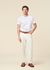 Pantalon denim  droit en coton bio | blanc "flint 5-pocket twill pants egret" - Knowledge Cotton Apparel