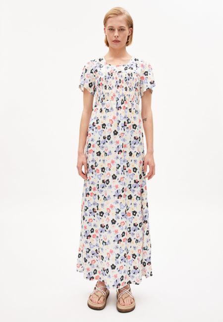 Robe longue à motifs tissée en tencel - helinaa sketch of off white